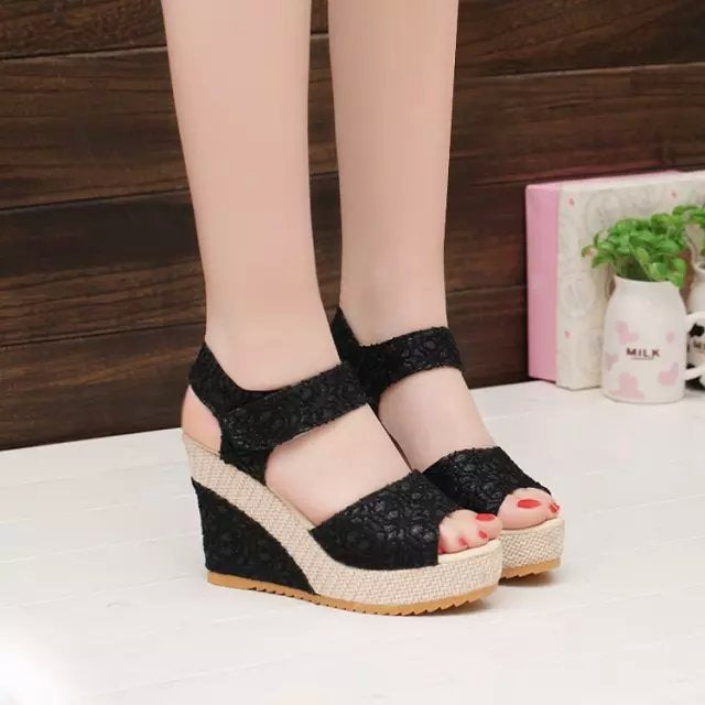Chic Summer Wedge Sandals – 10cm Platform Heel