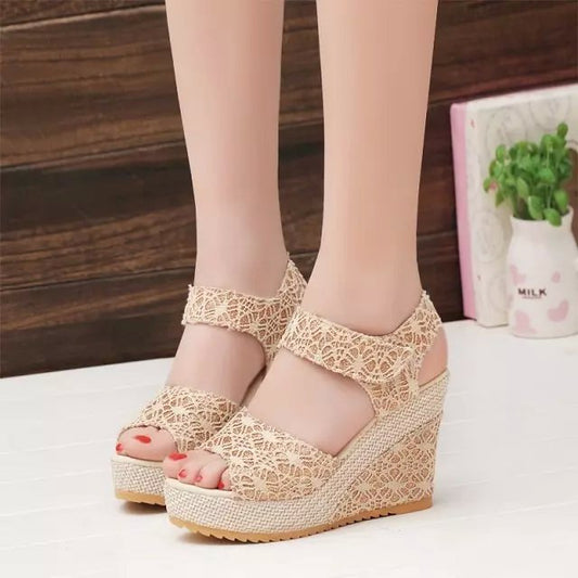 Chic Summer Wedge Sandals – 10cm Platform Heel