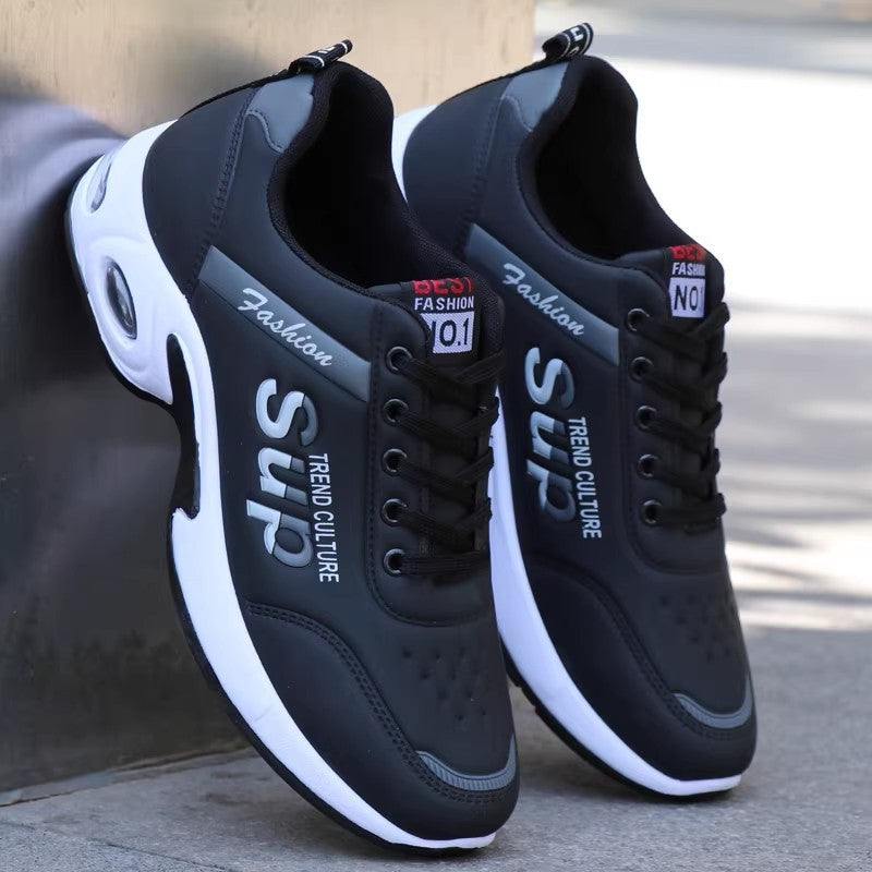 Men's Waterproof Leather Sneakers – Non-Slip, Breathable & Casual