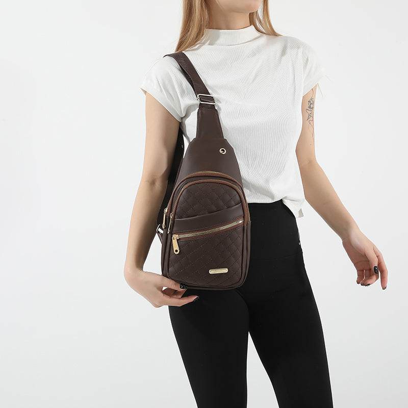 Compact Sling Bag – Water-Resistant Crossbody for Men & Women with Earphone Hole