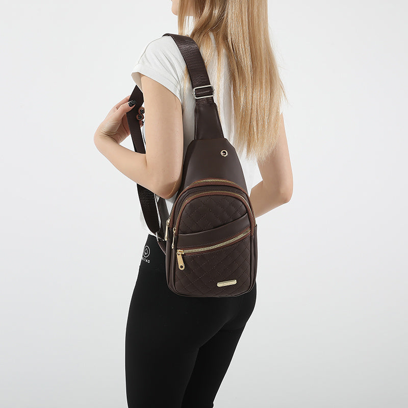 Compact Sling Bag – Water-Resistant Crossbody for Men & Women with Earphone Hole
