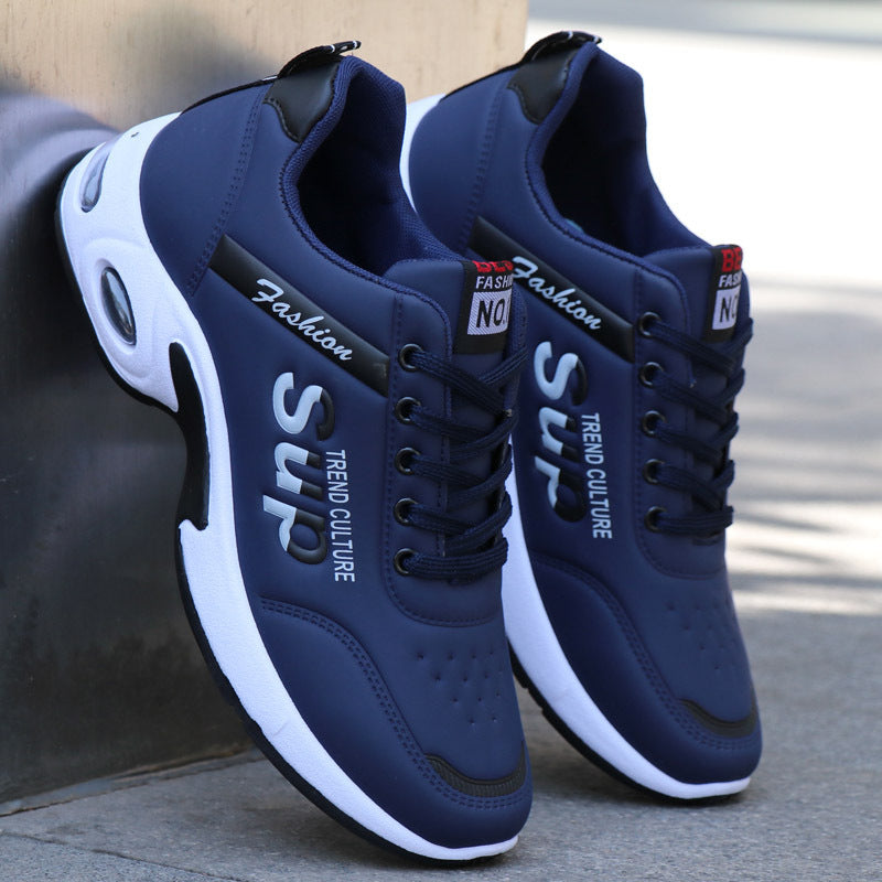 Men's Waterproof Leather Sneakers – Non-Slip, Breathable & Casual