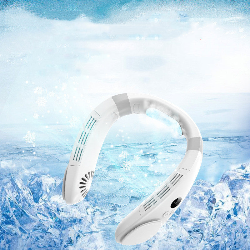 Outdoor Fashion Portable Neck Fan – Stylish Cooling with Ice Storage
