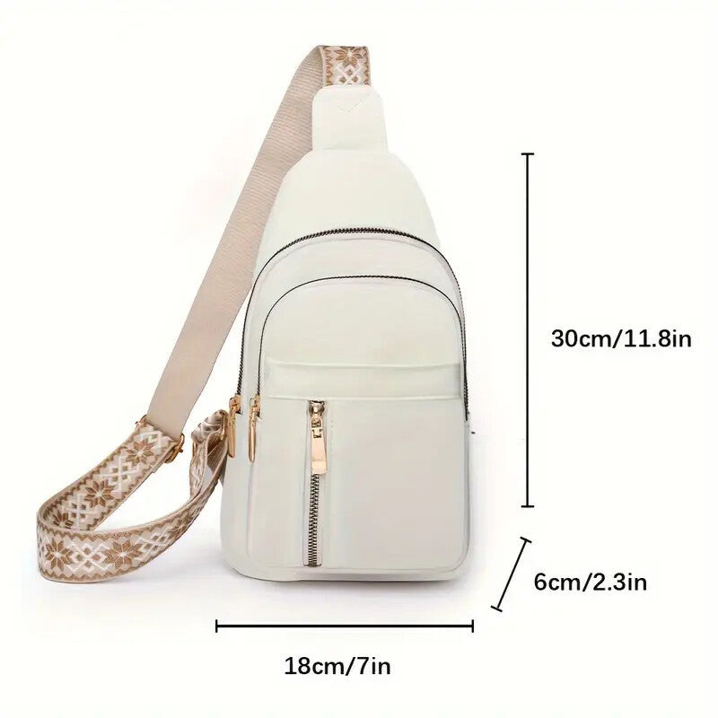 Vintage-Inspired Women’s Chest Crossbody Bag – Compact & Functional with Classic Charm