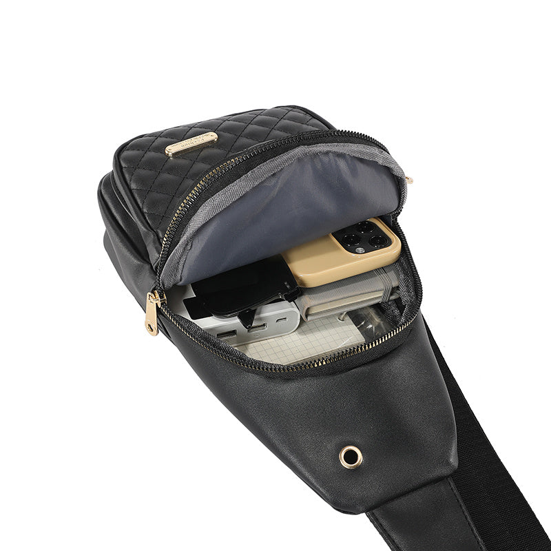 Compact Sling Bag – Water-Resistant Crossbody for Men & Women with Earphone Hole