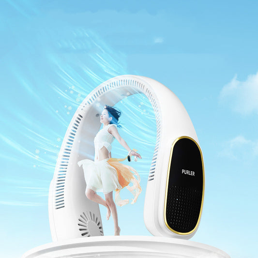 Portable &amp; Silent Lazy Neck Fan – Hands-Free Cooling Comfort
