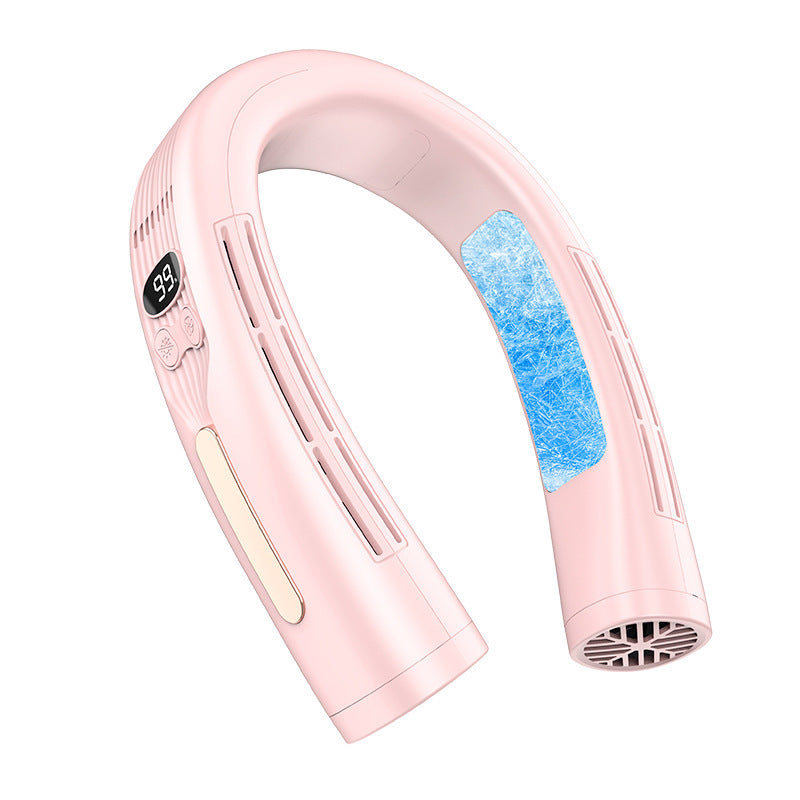 Outdoor Fashion Portable Neck Fan – Stylish Cooling with Ice Storage