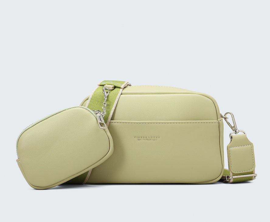 Women's Large Capacity Messenger Bag – Weave Detail | Lock Accent | Everyday Fashion Essential