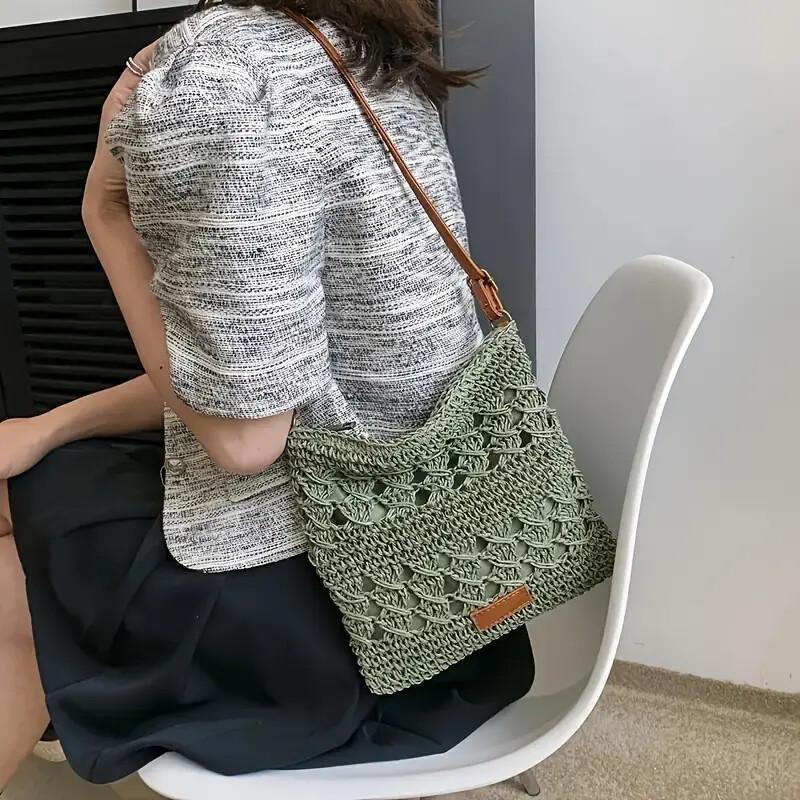 Mini Woven Crochet Crossbody Bag – Lightweight, Stylish & Gift-Ready