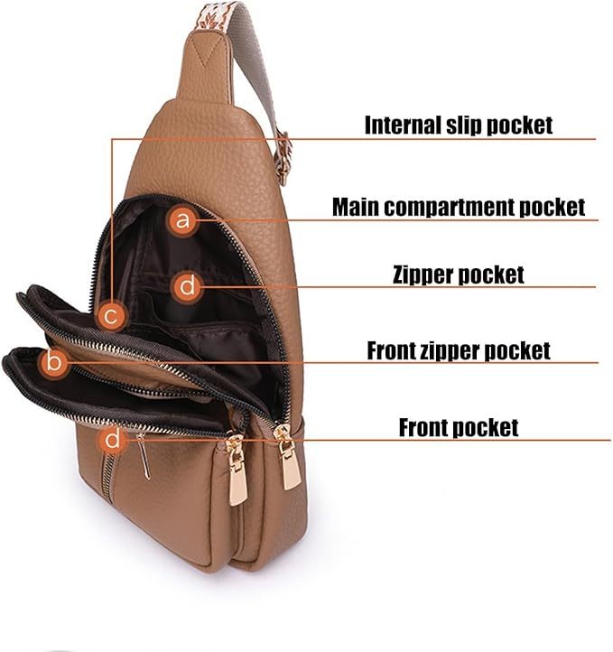 Vintage-Inspired Women’s Chest Crossbody Bag – Compact & Functional with Classic Charm