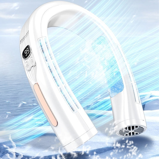 Outdoor Fashion Portable Neck Fan – Stylish Cooling with Ice Storage