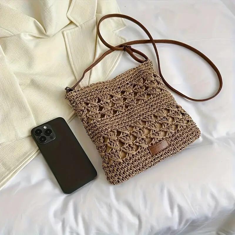 Mini Woven Crochet Crossbody Bag – Lightweight, Stylish & Gift-Ready