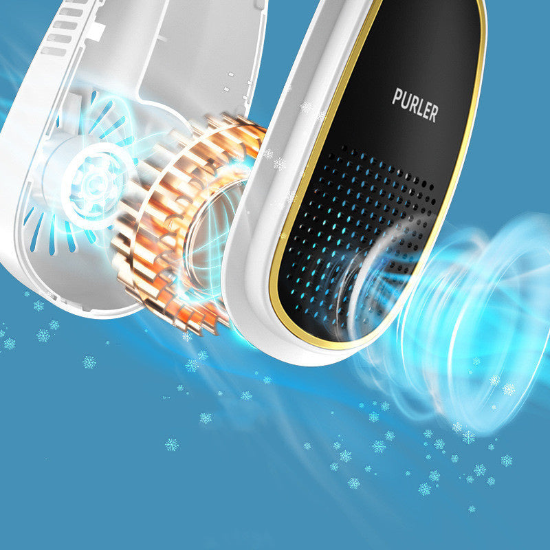Portable &amp; Silent Lazy Neck Fan – Hands-Free Cooling Comfort