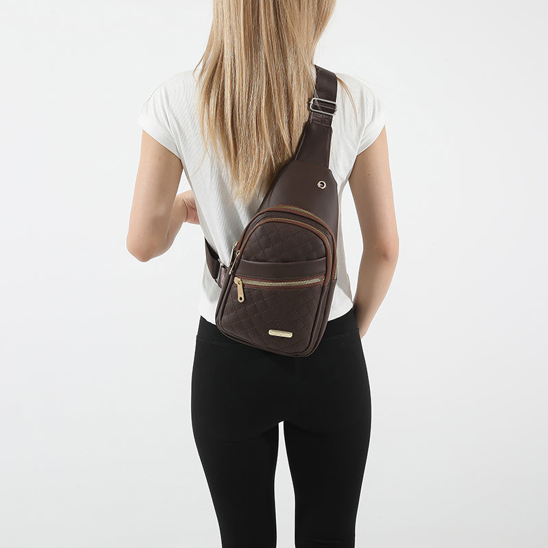 Compact Sling Bag – Water-Resistant Crossbody for Men & Women with Earphone Hole