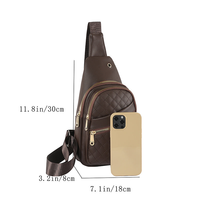 Compact Sling Bag – Water-Resistant Crossbody for Men & Women with Earphone Hole
