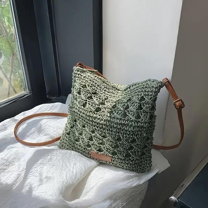 Mini Woven Crochet Crossbody Bag – Lightweight, Stylish & Gift-Ready