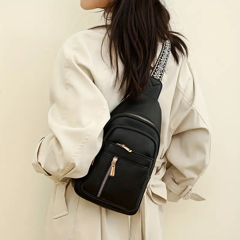 Vintage-Inspired Women’s Chest Crossbody Bag – Compact & Functional with Classic Charm